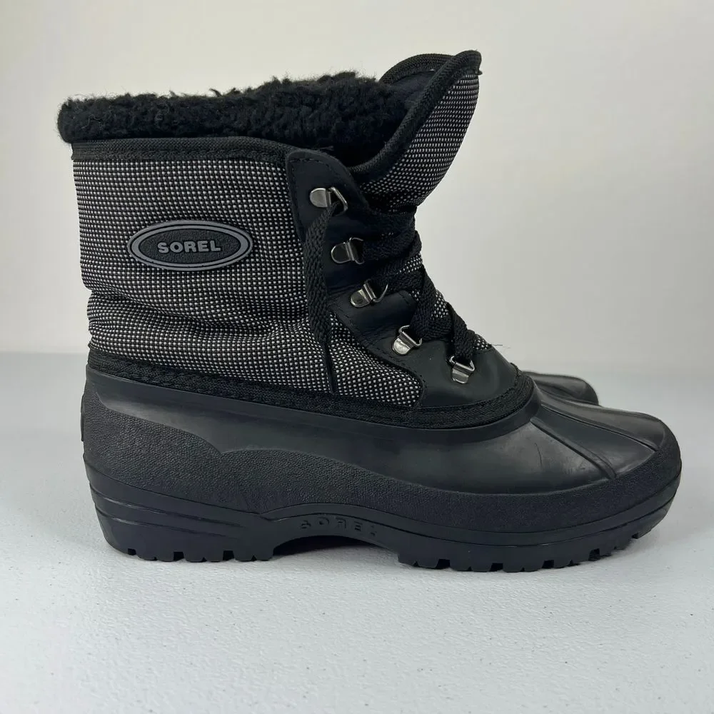 Sorel Duck Boots Shin Above Ankle Waterproof Felt Fleece Lined Winter Women‎ 9